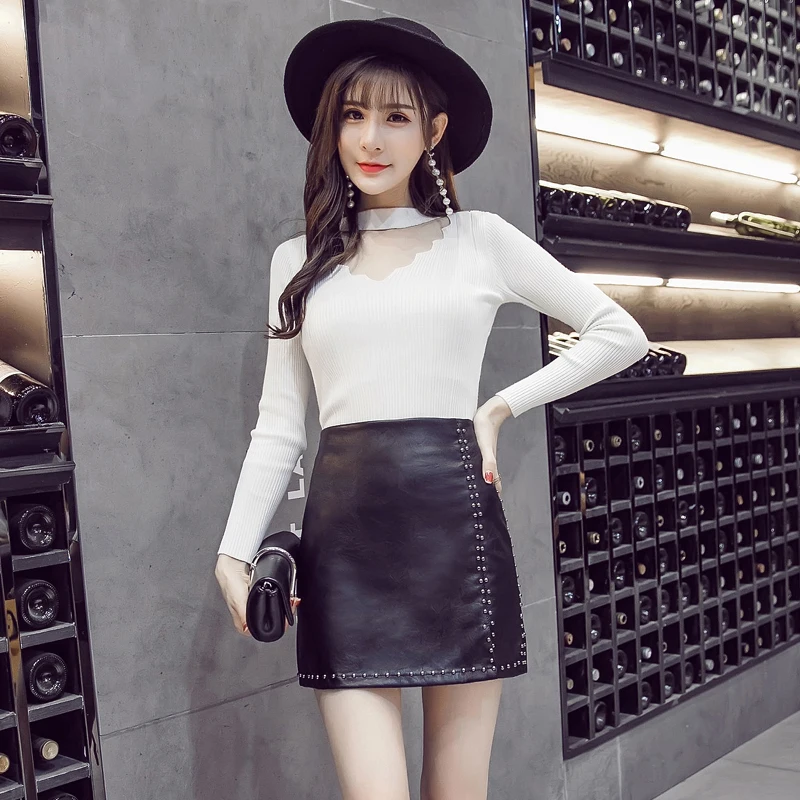 Azouari реальные фотографии 2017 на осень зиму новые классические модные заклепки