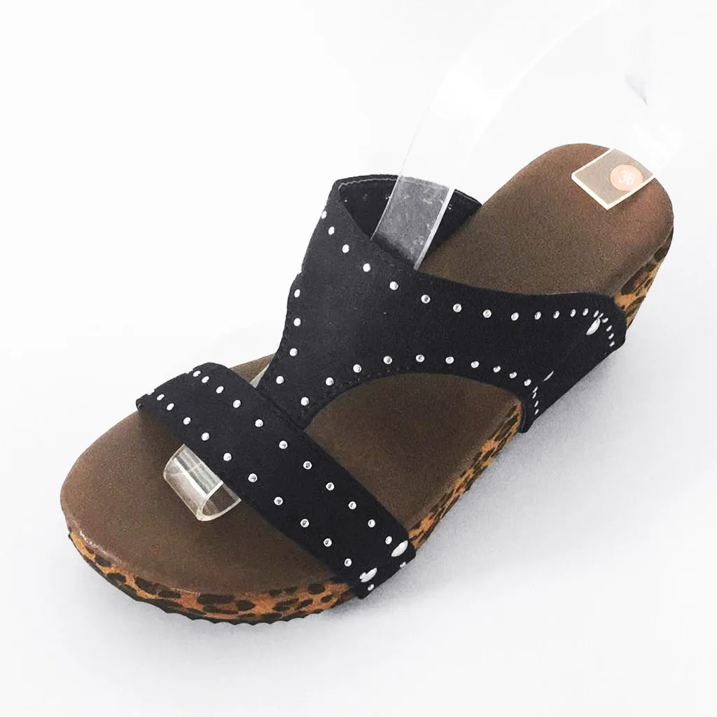 SAGACE/Женская обувь с ремешком на щиколотке леопардовая пикантная