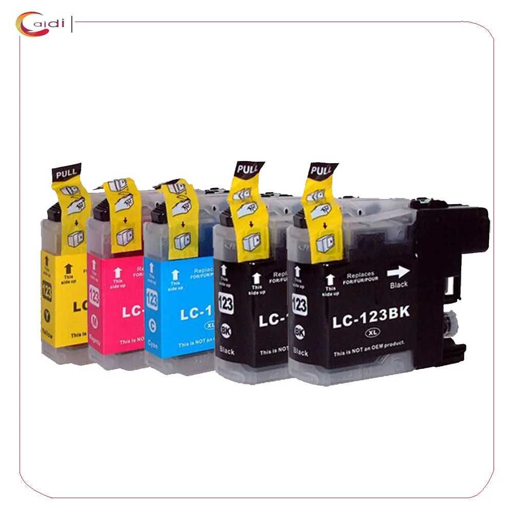 5 шт в упаковке чернильный картридж для brother LC121 LC123 LC125 LC127 LC129 DCP J132W J152W J172 J552 J752 J4110