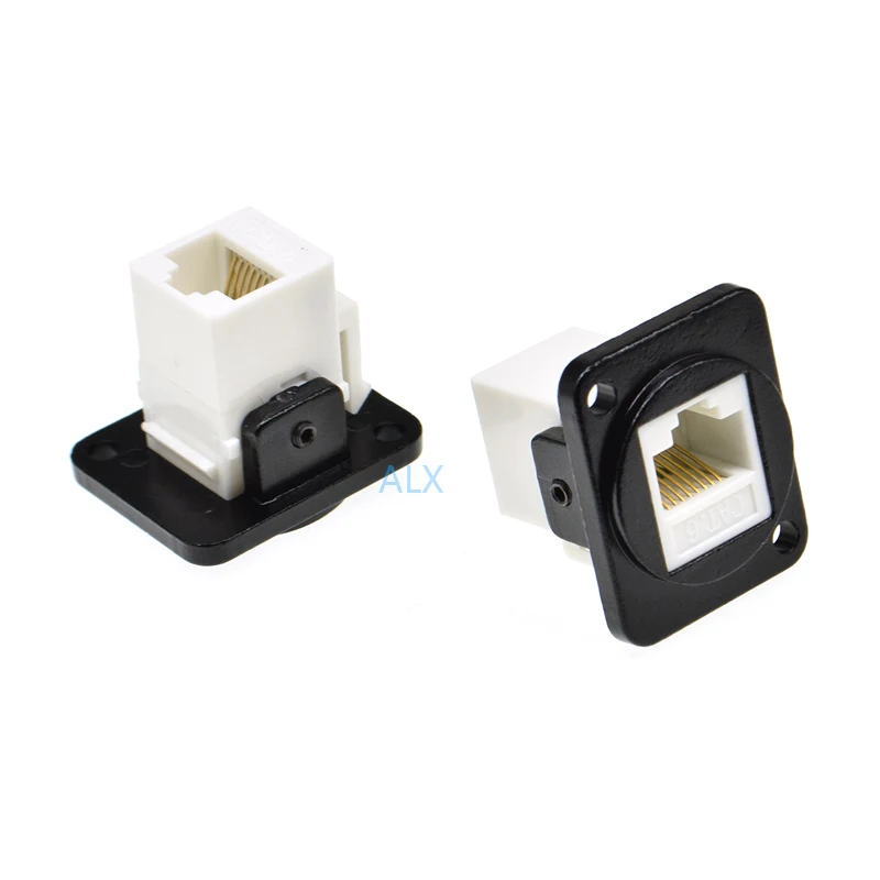 Простой Rj45 сетевой разъем металлическая панель d типа монтажа CAT5E CAT6 авиационный