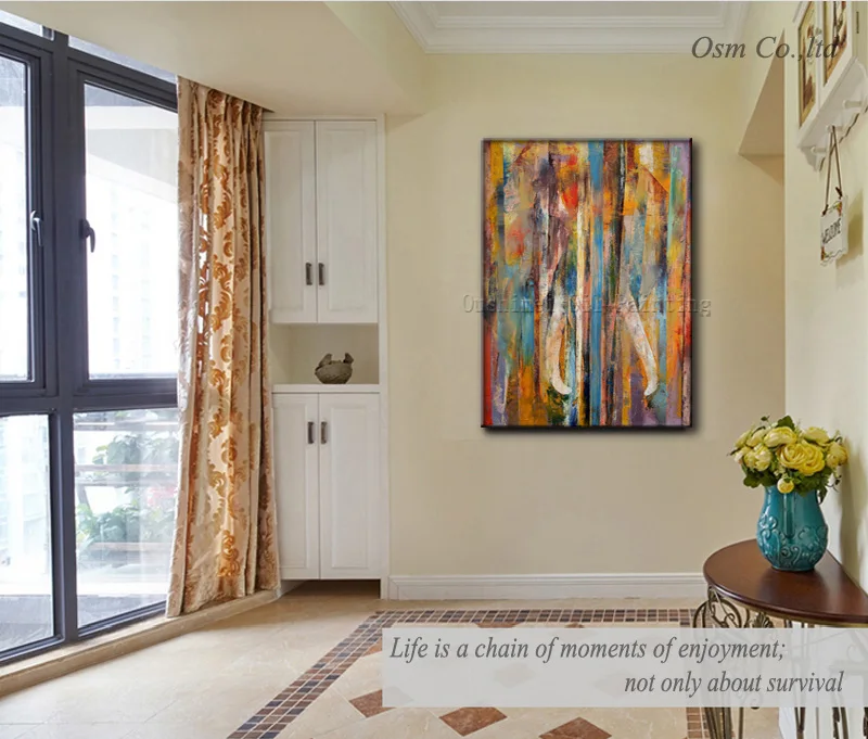 Высококачественная абстрактная картина маслом цвета слоновой кости для