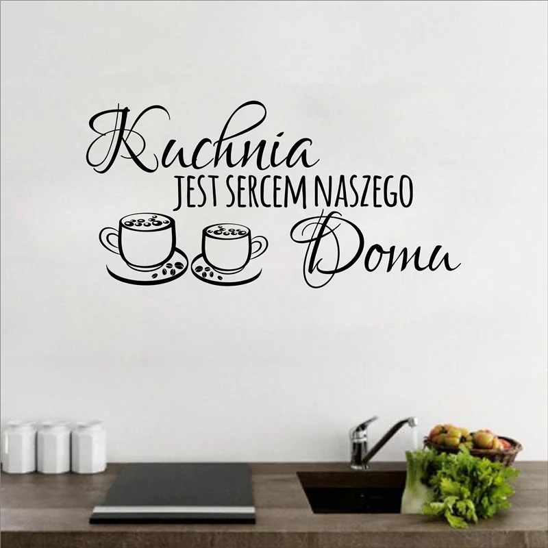 Бесплатная доставка польская кухня цитаты виниловые наклейки на стену искусство
