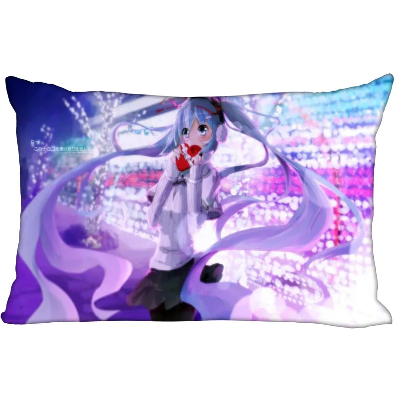 22 Горячая Hatsune Подушка «Мику Хацунэ» крышка спальни для дома или офиса, декоративные наволочки прямоугольная Подушка на молнии Чехлы Атласная ткань не выцветает - Цвет: 22