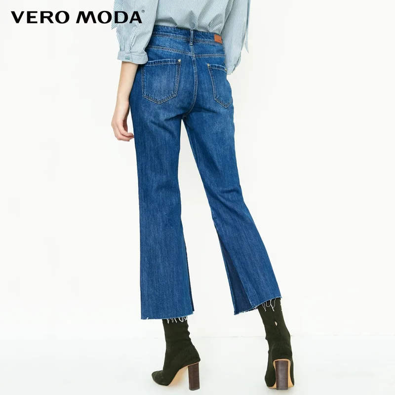 Vero Moda женские весенне летние 2019 с высокой посадкой слегка расклешенные