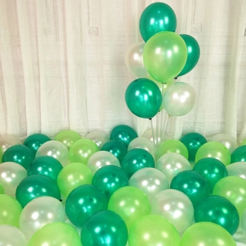 light green white 20/50 шт. 10 дюймов жемчужные латексные шарики для свадебного украшения праздника гелиевые шары Беби Шауэр детский игрушки шарики ко дню рождения - Цвет: light green white