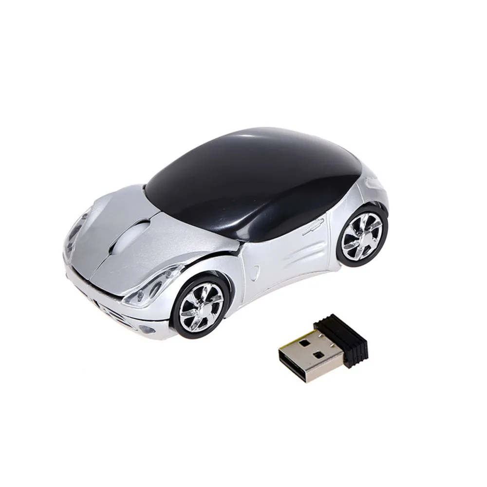 2 4 GHz 1200 точек/дюйм в форме автомобиля беспроводная оптическая мышь USB прокрутка