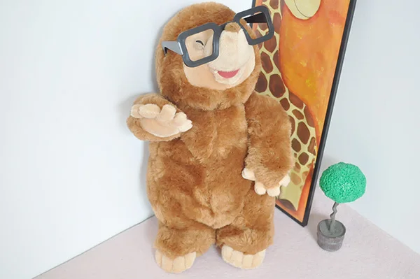 Милый мультяшный Микки Маус с очками плюшевая игрушка кукла детский подарок на