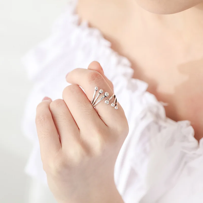 Новое поступление 2020 тибетские Серебристые свадебные наборы Кольца с когтями