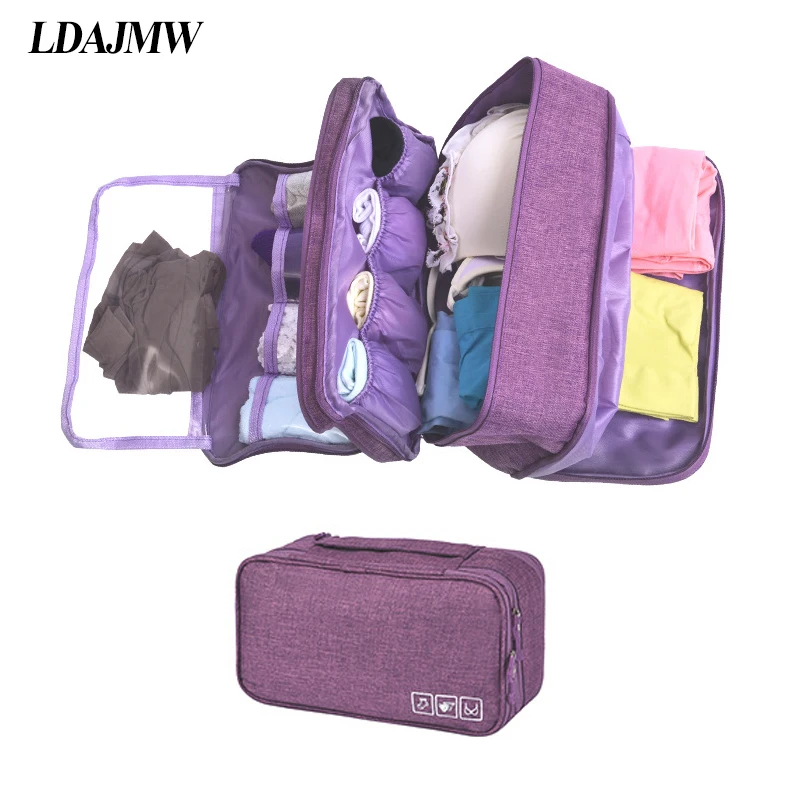 

LDAJMW Type Double Travel Bra Underwear Socks Finishing Storage Bag Multifunctional Clothes Organizers Hanging Toiletry Bag