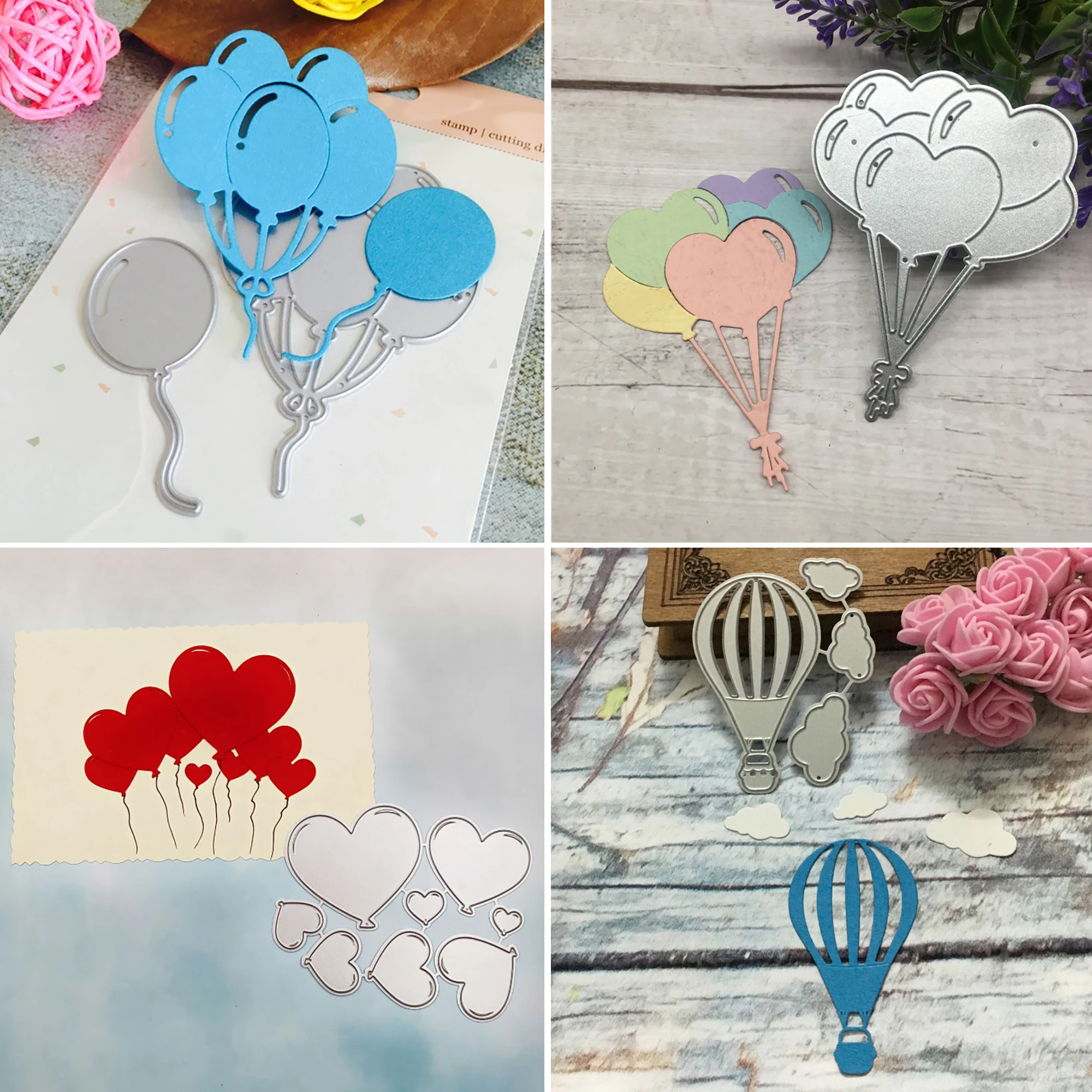 Love Balloon металлические режущие штампы дизайн сердца скрапбукинг тиснение