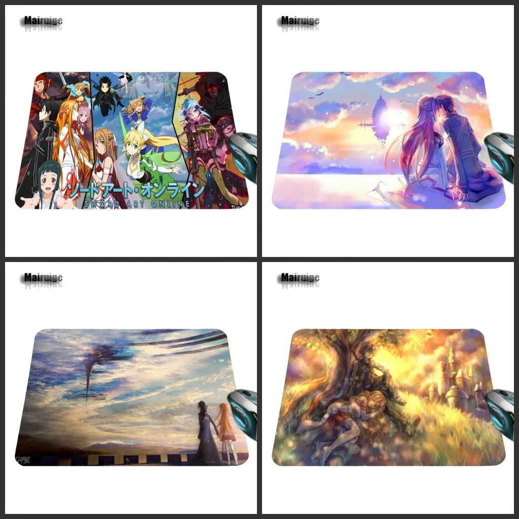 

Mairuige Sword Art Online Game Gamer Tapestries Sao Mousepad Size of 18*22cm and 25*20cm and 29*25cm Gaming Mouse Mats