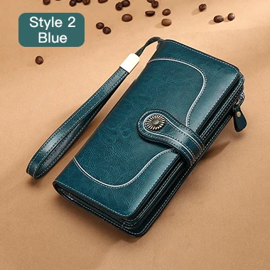 5186 Blue Женский клатч SENDEFN, удлинённое кожаное портмоне с ремешком, кошелёк на молнии, вмещает iPhone 7, 5162-71 - Цвет: 5186 Blue