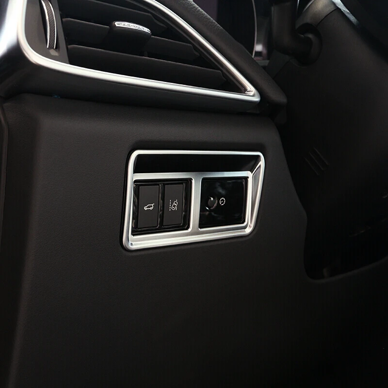 

For Jaguar F-Pace f pace X761 2016 2017 ABS Matte Rear Trunk Gate Switch Decorative Cover Trim Car Stying Accessories 1pcs