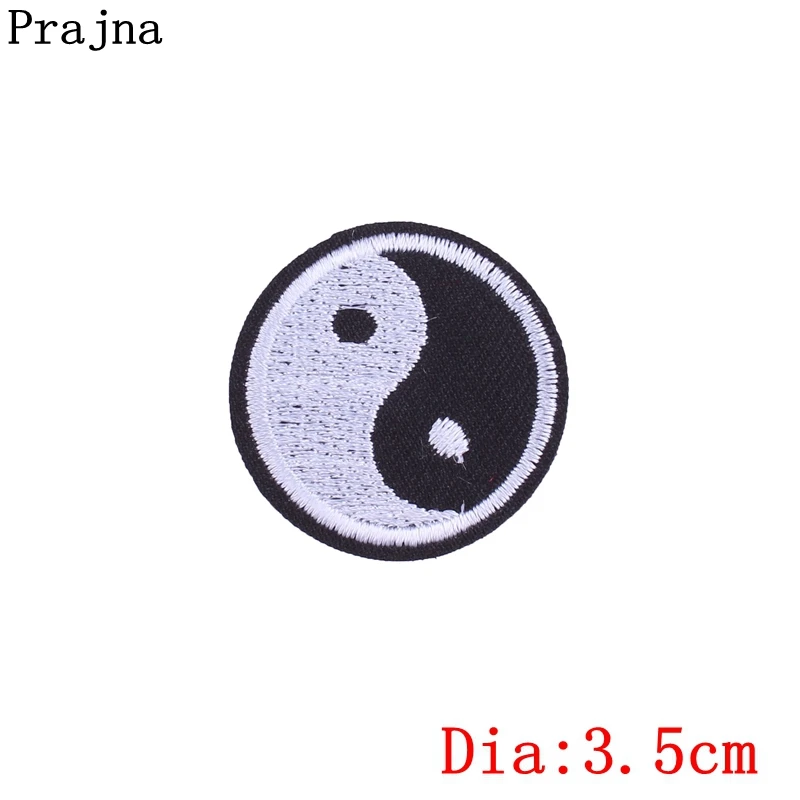Медь Prajna НЛО Роза нож череп Патчи DIY или Die Летний стиль вышивка патч наклейки на одежду украшения аппликация рок группа - Цвет: Медь