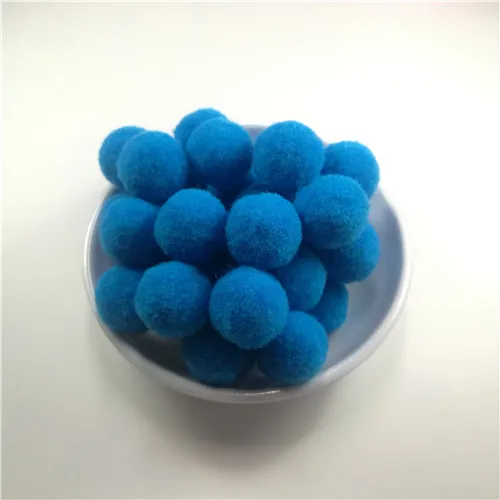 color 41 dark blue 80 шт. 20 мм розовый красный белый синий фиолетовый желтый черный помпоны плюшевый шар DIY ремесла свадебная одежда украшения одежды аксессуары - Цвет: color 41 dark blue