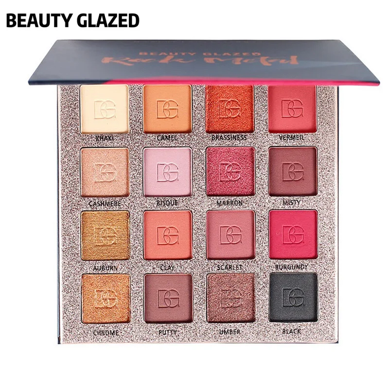 BEAUTY GLAZED 16 оттенков мерцающие блестящие матовые тени для век Палитра
