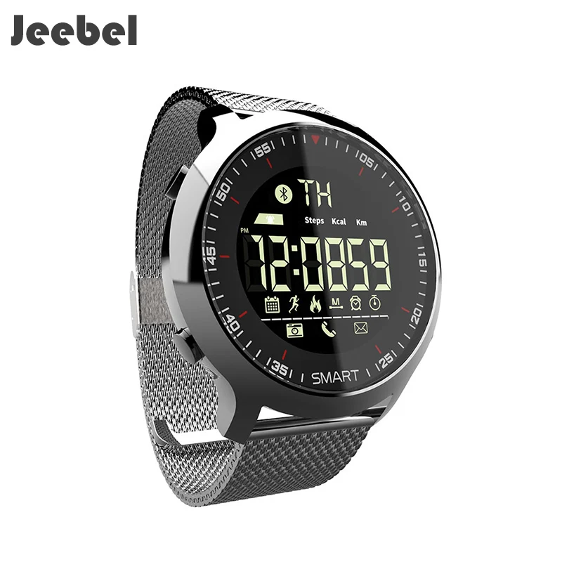Иезавель Смарт часы EX18 Bluetooth Спорт Водонепроницаемый Smartwatch плавание напоминание