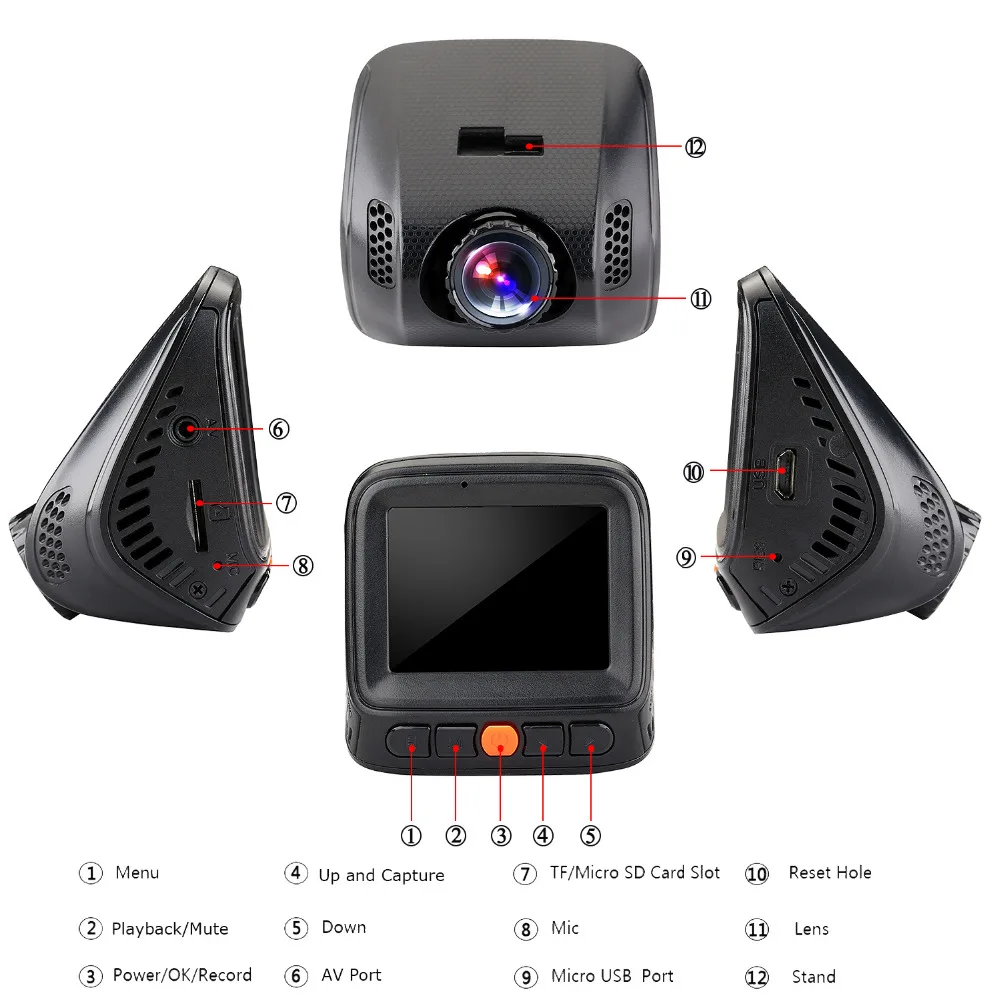 Mini Q8 Car Camera DVR Dash cam FHD 1296P 1080P Video Registrar With WIFI G-sensor Parking mode Super Capacitor Gestures Capture |