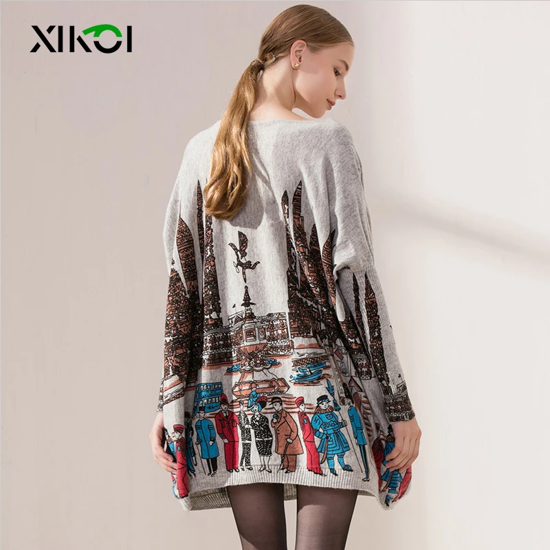 Xikoi свитер для женщин женская одежда Женское пальто модное Хлопковое трикотажное