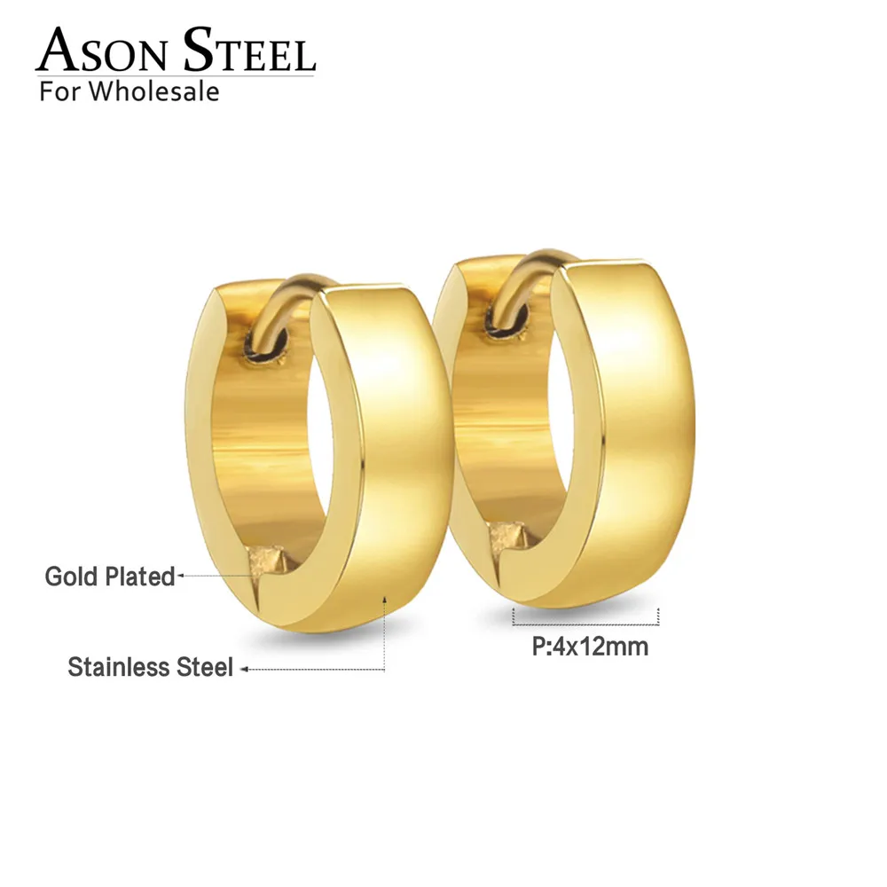Женские серьги-кольца ASON steel серьги из нержавеющей стали золотого/серебряного