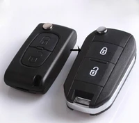 2 buttons modified flip folding remote key shell for citroen no groove va2 bladeonly work for ce0536