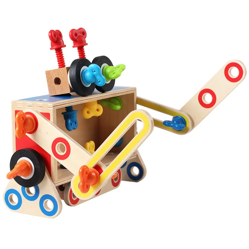 Детские развивающие игрушки деревянные разборки гайка сборки различных Tool Box
