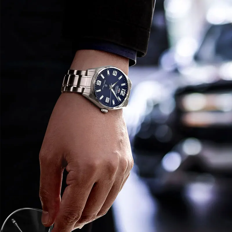 100% Оригинальные часы ORIENT модные деловые автоматические механические мужские 5