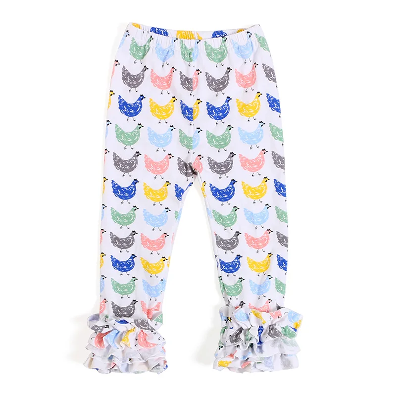 

Girls Ruffle Leggings St.Patrick's Day Green White Stripes Toddler Girl Long Pants Girl Boutique Clothes Floral Chick