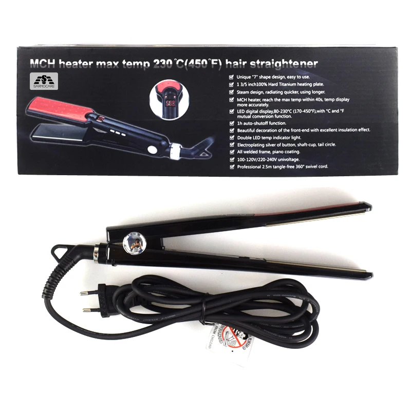ЖК-дисплей Дисплей Титан пластины Flat Iron выпрямление утюги Инструменты для
