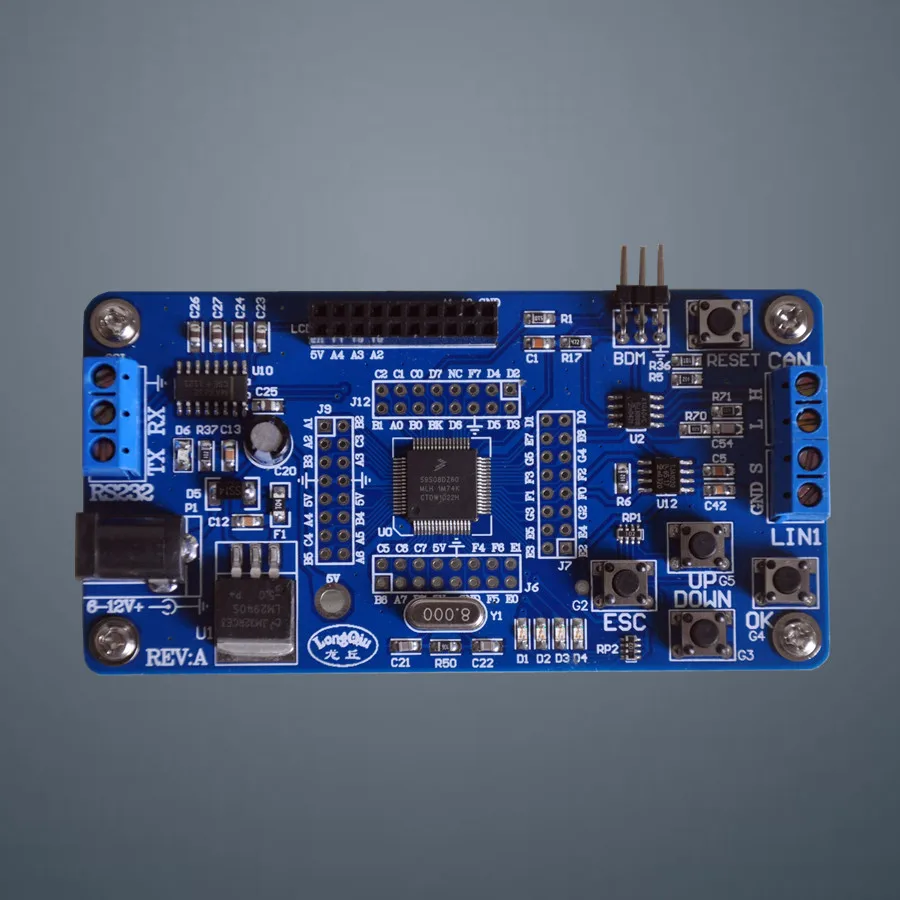 Freescale Carle MC9S08DZ60MLH 8 bit automotive grade CAN bus node board learning |