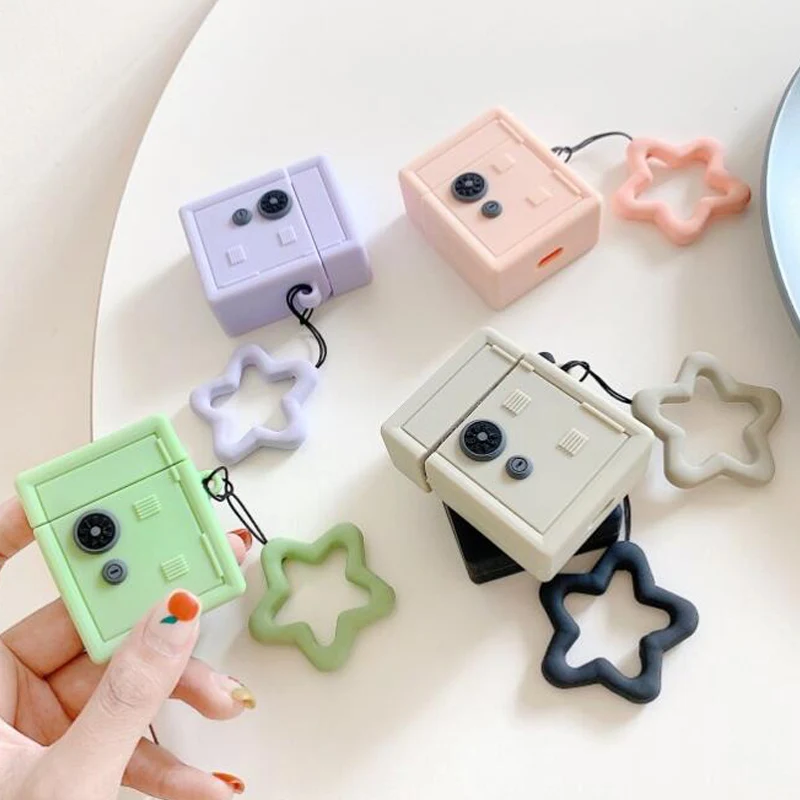 Для AirPods Strongbox чехол 3D милый веселый безопасный беспроводной для наушников Airpods 2 с