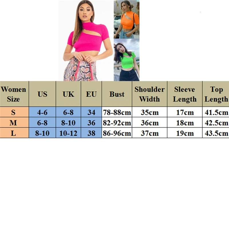 Новая модная женская водолазка с коротким рукавом укороченный топ полый тонкий