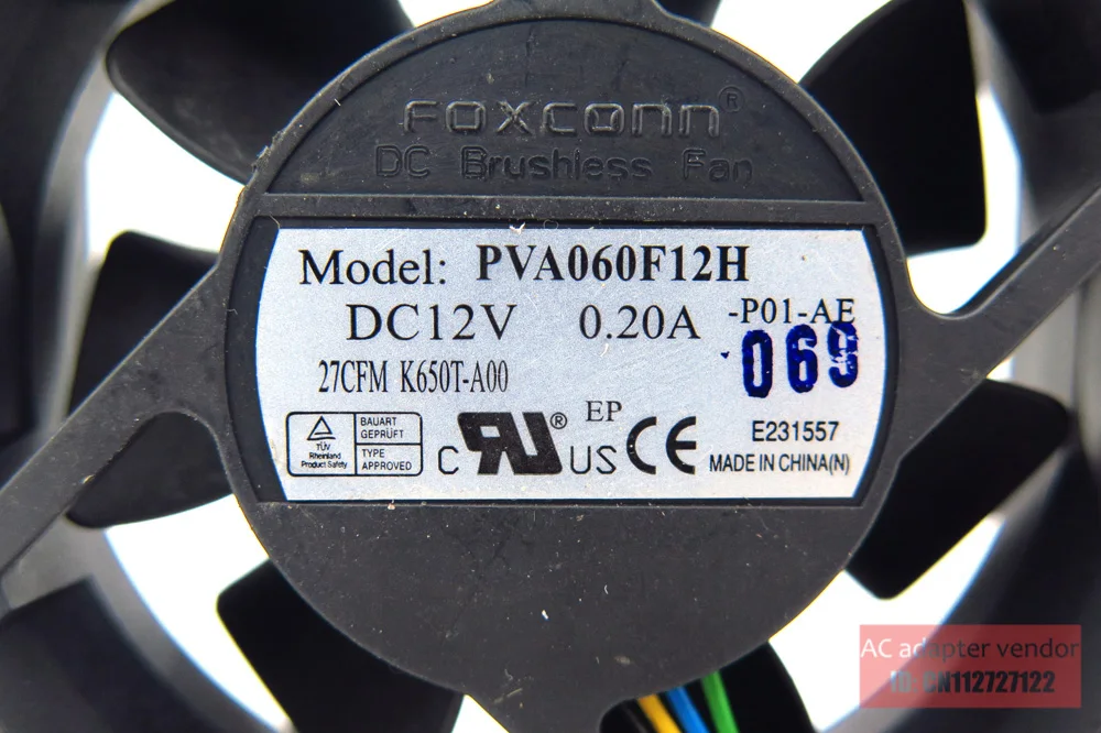 Вентилятор охлаждения PWM PVA060F12H 4 провода 6 см 12 В 6020 А|cooling fan|4 wire fanfoxconn cooling fan |