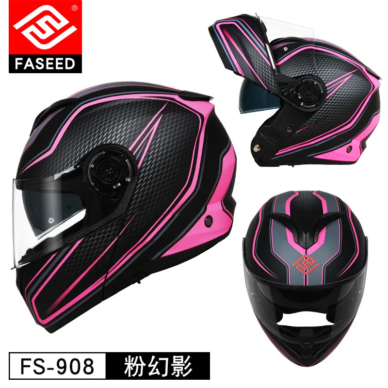 FASEED Filp up модульный мотоциклетный шлем гонки Casco мотоциклетные шлемы de Motociclista двойные козырьки моторный шлем - Цвет: 6