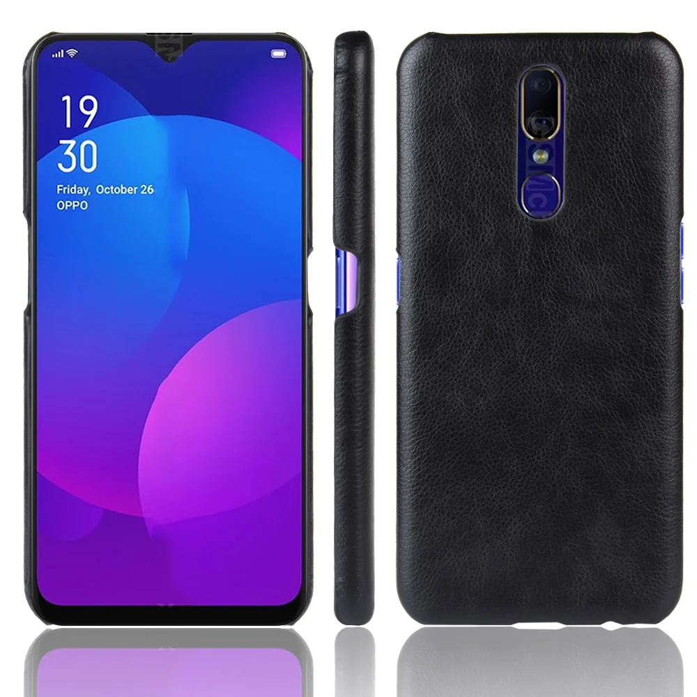 Leather Case for OPPO F11 F9 A9 A7 A7X A5 A5S R17 Pro Cover Back Hard Litchi For A1K Find X Realme 3 Reno 10X Zoom |