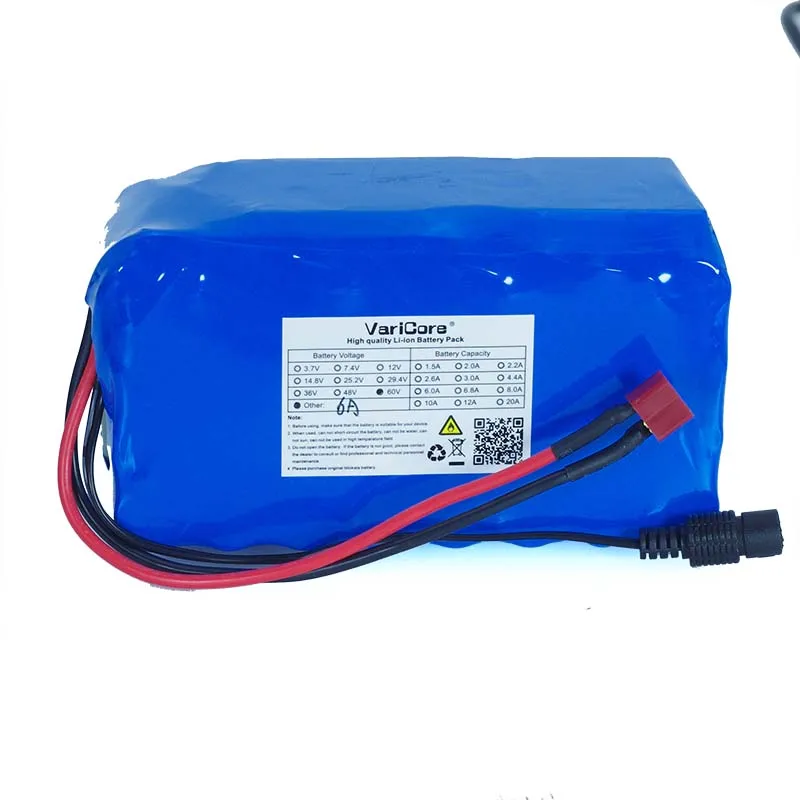 60 v 16S2P 6Ah 18650 Li-ion Battery Pack 67.2 v 6000 mah Ebike Electric Bicycle Scooter with BMS download 20A 1000 Watt