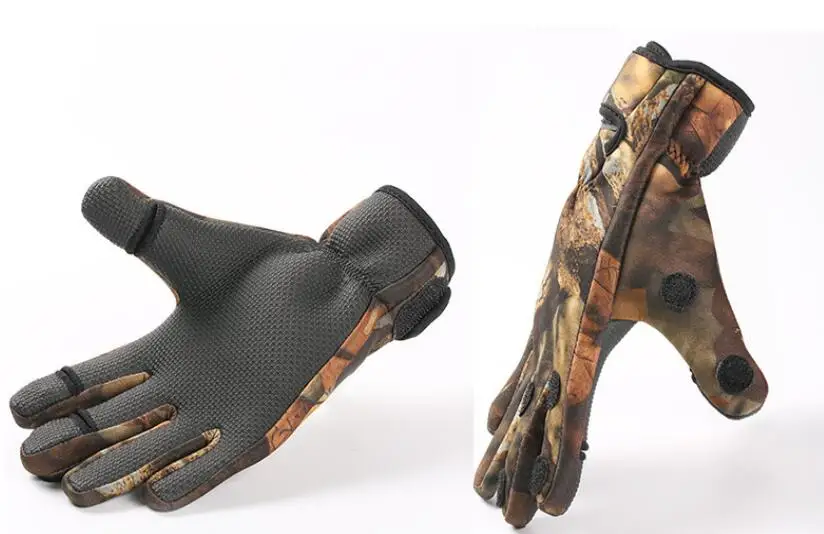 Камуфляжные утолщенные Нескользящие перчатки с открытыми пальцами для улицы