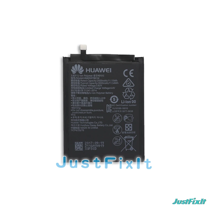Оригинальный HB405979ECW Hua Wei Сменный аккумулятор для телефона huawei Nova/Enjoy 6 S/Honor 6C/Y5 2017/P9