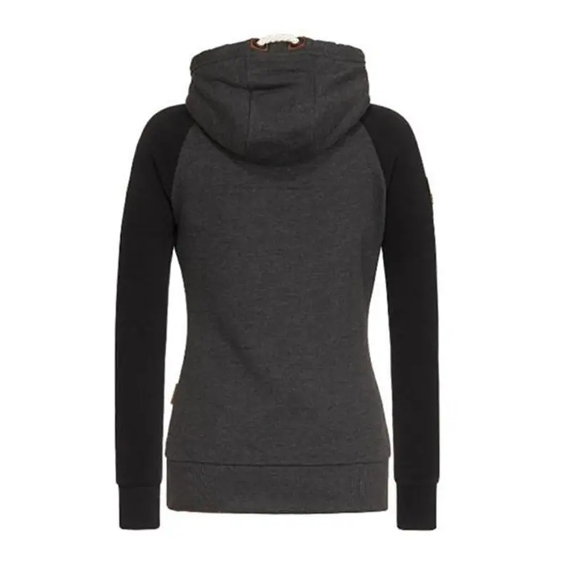 Женские готические толстовки на молнии черные с капюшоном большие размеры осень