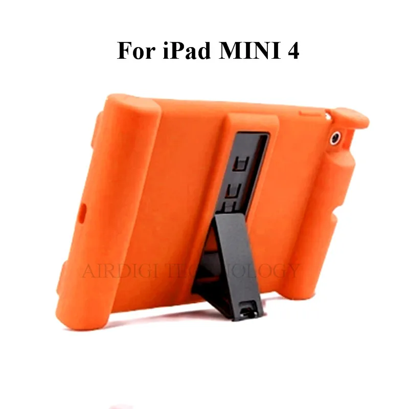 With Kickstand Для Apple Ipad Mini 4 7," защитный противоударный мягкий силиконовый чехол с держателем для рук для дома, детей, школьников, геймеров - Цвет: With Kickstand
