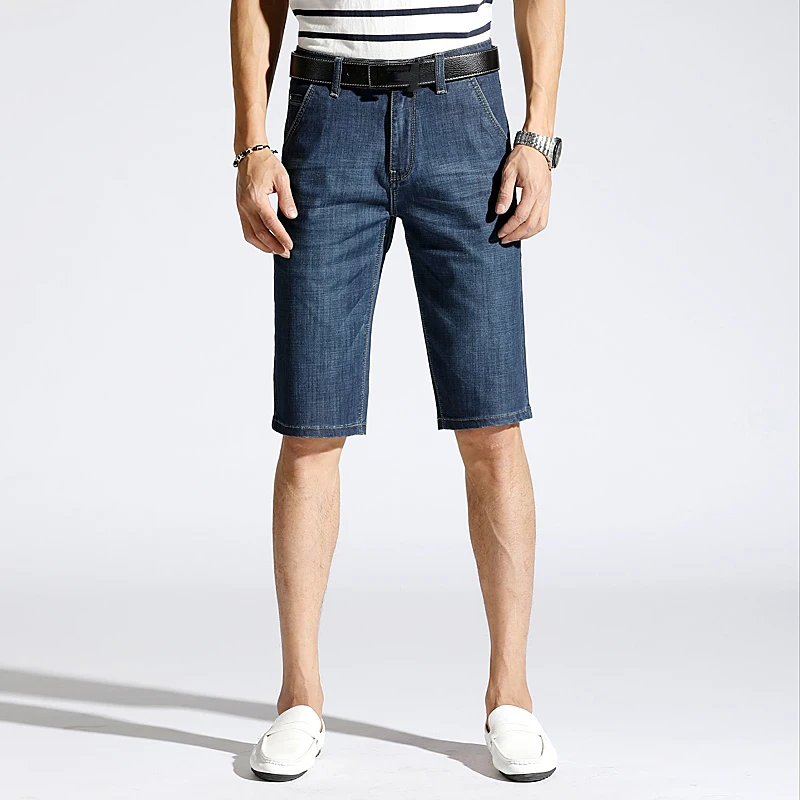 Джинсовые шорты KSTUN мужские ультратонкие тонкие прямые джинсовые брендовая