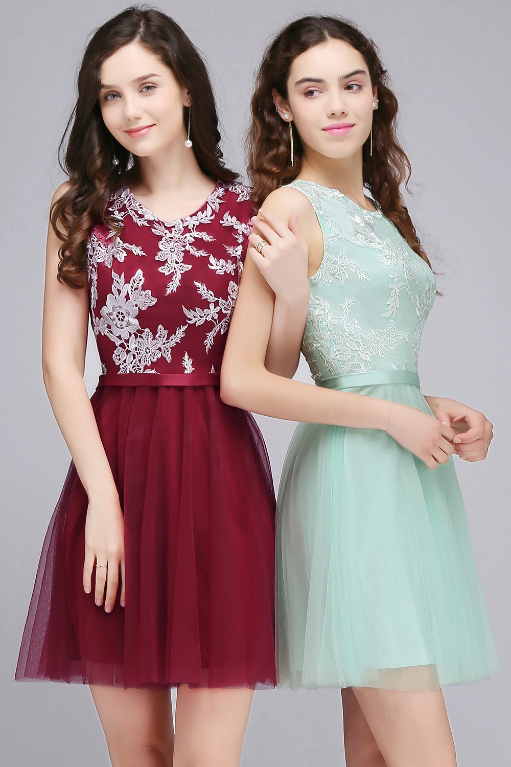 Robe de soiree courte 2019 розовое Тюлевое ТРАПЕЦИЕВИДНОЕ вечернее платье для вечеринки