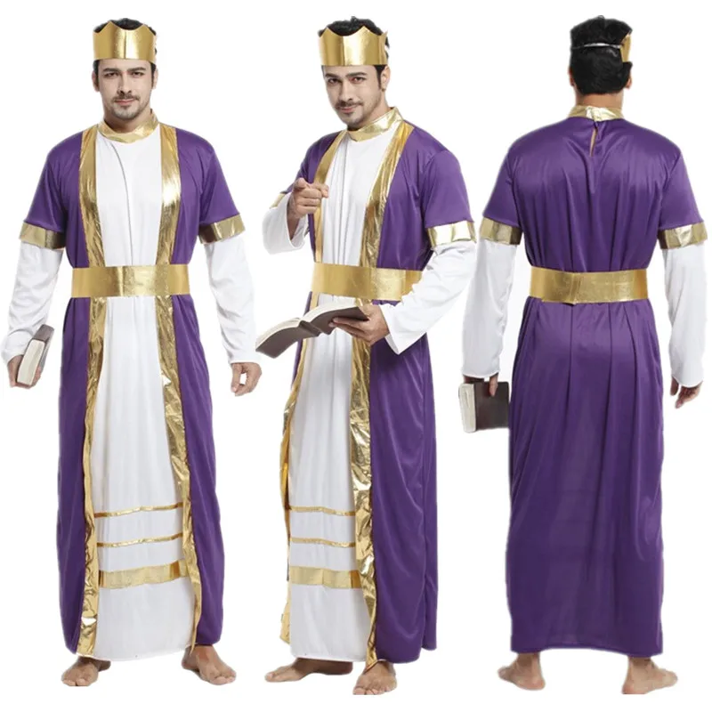 Фиолетовый благородный Взрослый Костюм Принца короля зеуса для хеллоуина