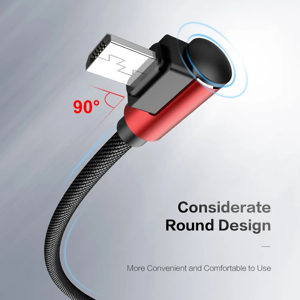 Elbow data line 5V 2.4A 1m for Android phone 90 degree elbow mobile charging Huawei Xiaomi Samsung | Мобильные телефоны и