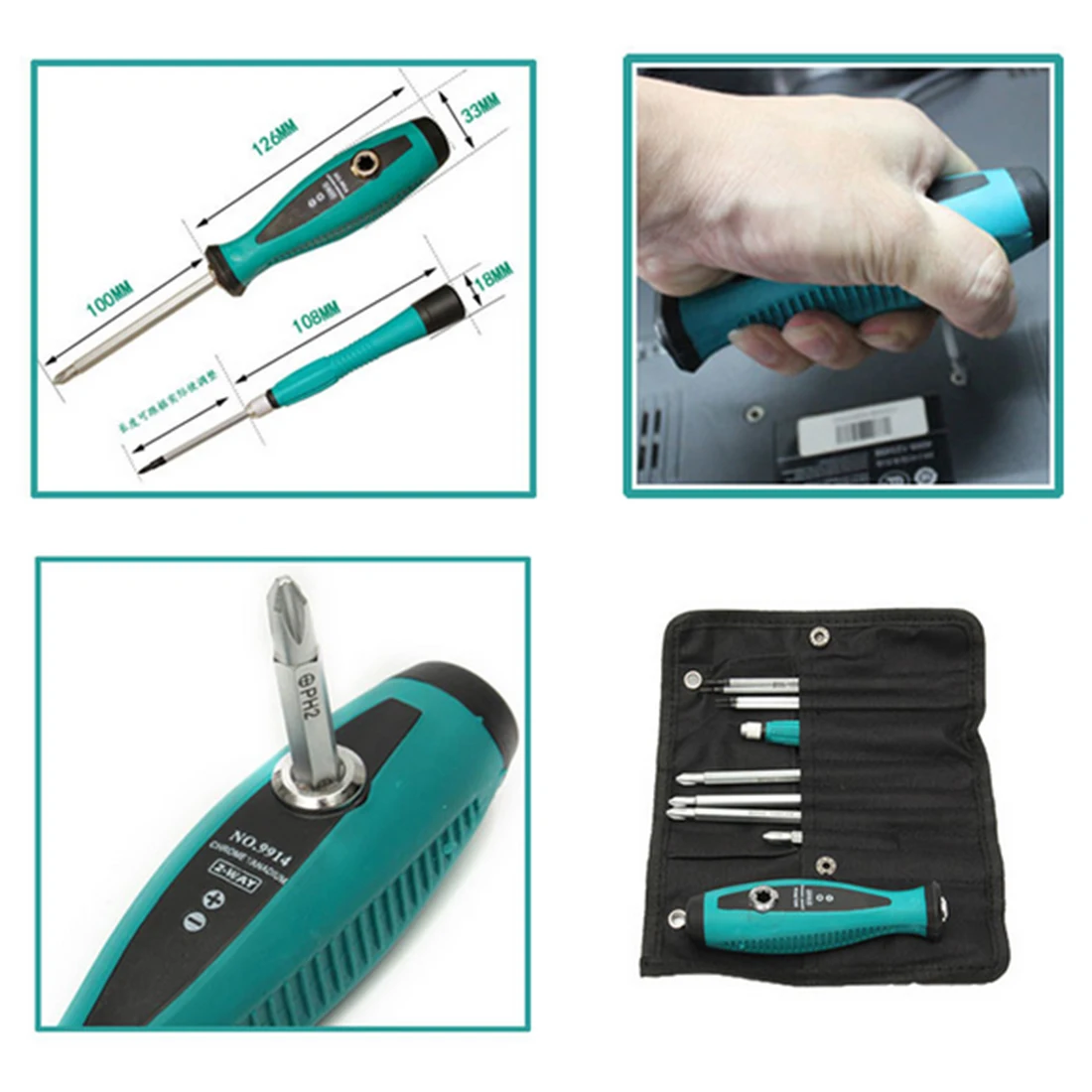 ITECHOR 10 шт. Портативный в сочетании отвертки Tool Kit одноцветное Multi-fonction ремонт