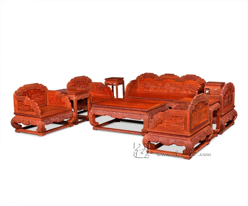 Новый набор мебели для 1 + 2 3 мест диван кровать из розового дерева гостиной