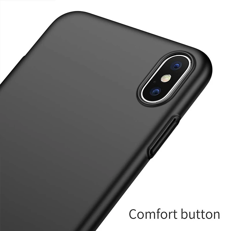 Case For Iphone Xs Max XR Cover Hard Plain Shockproof PC Anti-fingerprint Comfort Button iphone | Мобильные телефоны и