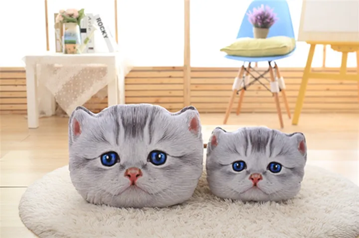 40 см 3D моделирование кошачья голова игрушка супер мягкая кошачья форма Подушка мягкая подушка для девочек