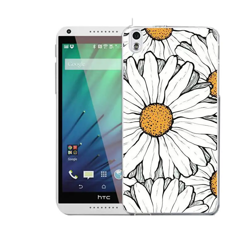 Qmswei ТПУ прозрачный чехол для телефона htc M8 Мягкие силиконовые красочные цветка