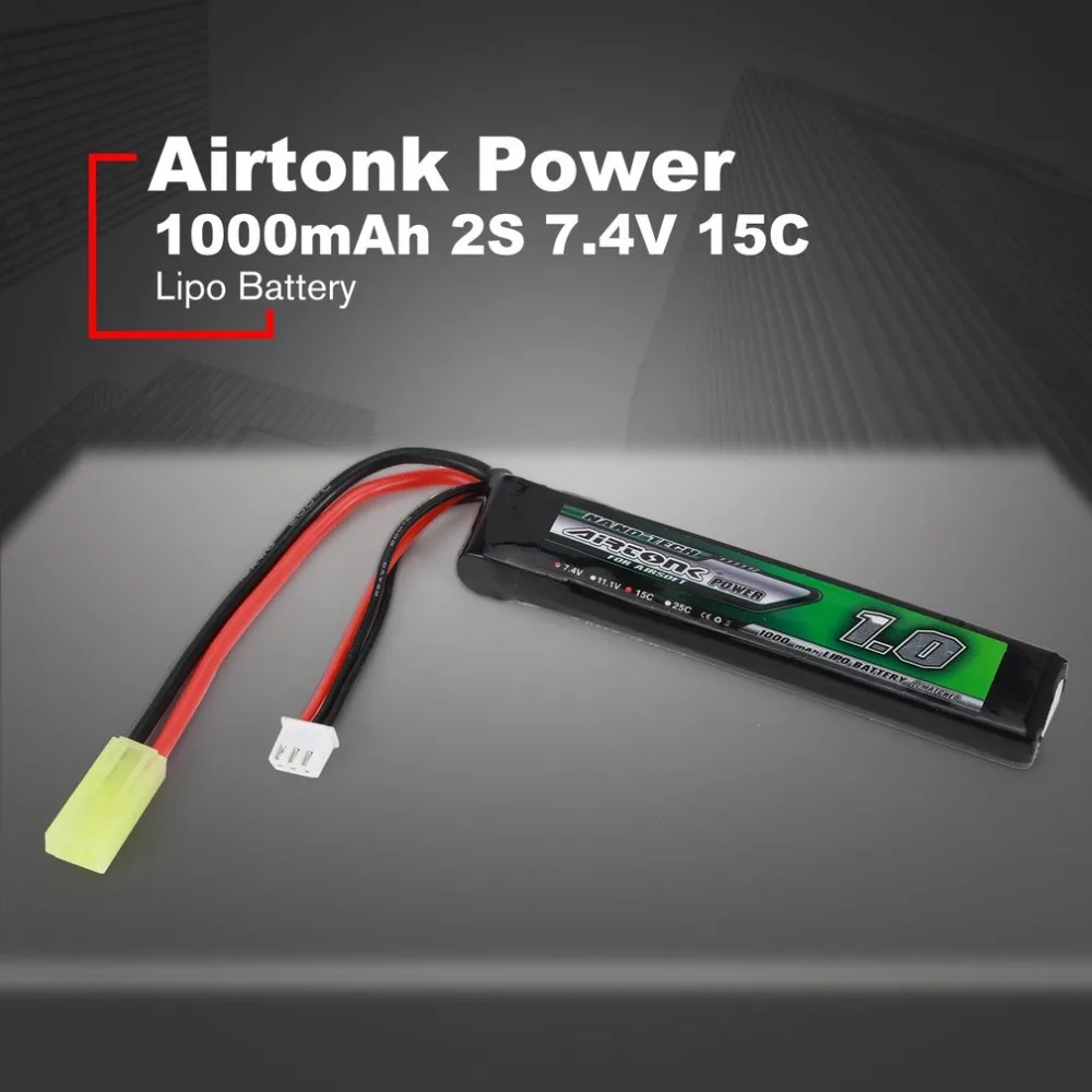Airtonk power 7 4 V 1000 mAh 15C 2 S Lipo батарея мини пробка из Тамия перезаряжаемая с двумя